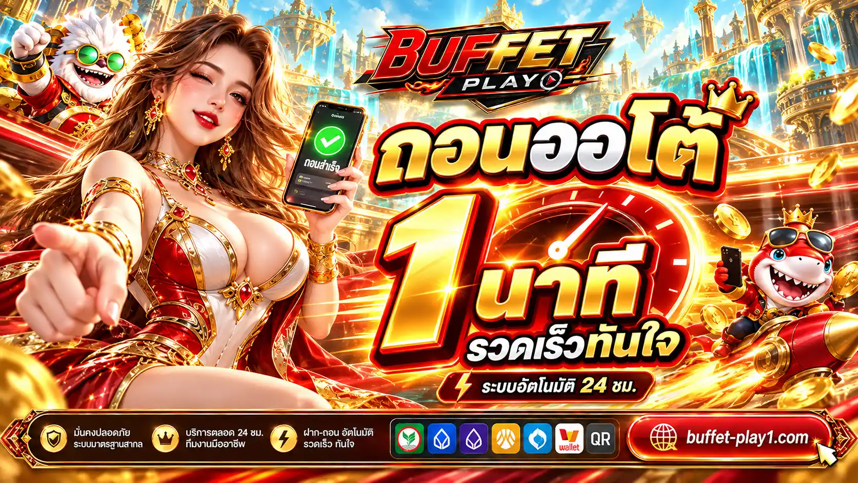 BUFFETPLAY ศูนย์รวมสล็อตยอดฮิต อัตราจ่ายสูง มั่นคงปลอดภัย 100%