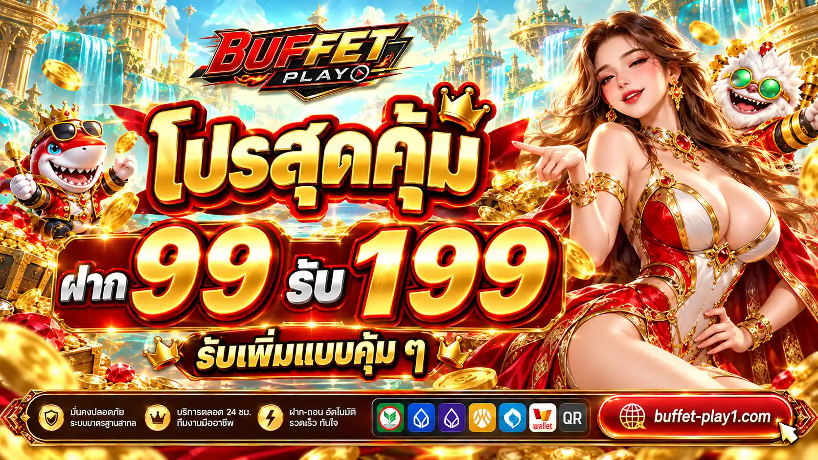 BUFFETPLAY ศูนย์รวมสล็อตยอดฮิต อัตราจ่ายสูง มั่นคงปลอดภัย 100%